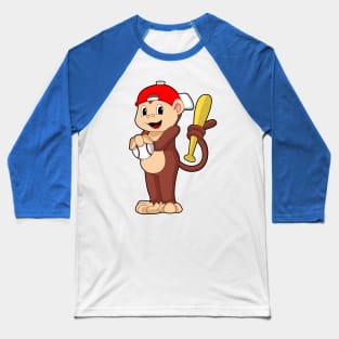 Monkey at Baseball with Baseball bat Baseball T-Shirt